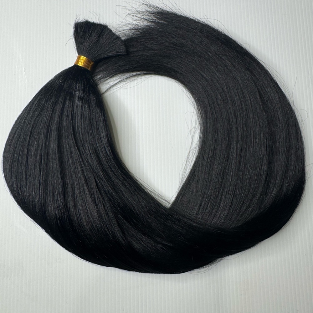 Zury Micro Yaki Perm 24” Bulk Hair Extensions 100% Human Hair, Jet Black  Hair - Picture 4 of 8